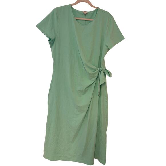 NWOT J.Crew Short Sleeve Knotted Mini Dress Size XL - Picture 2 of 6